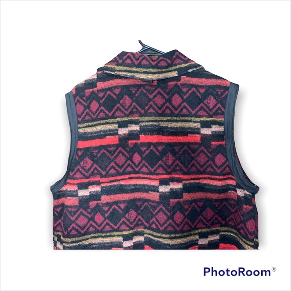 Outback Trading Company Wool Blend Aztec Western Rodeo Style Vest - Picture 6 of 7